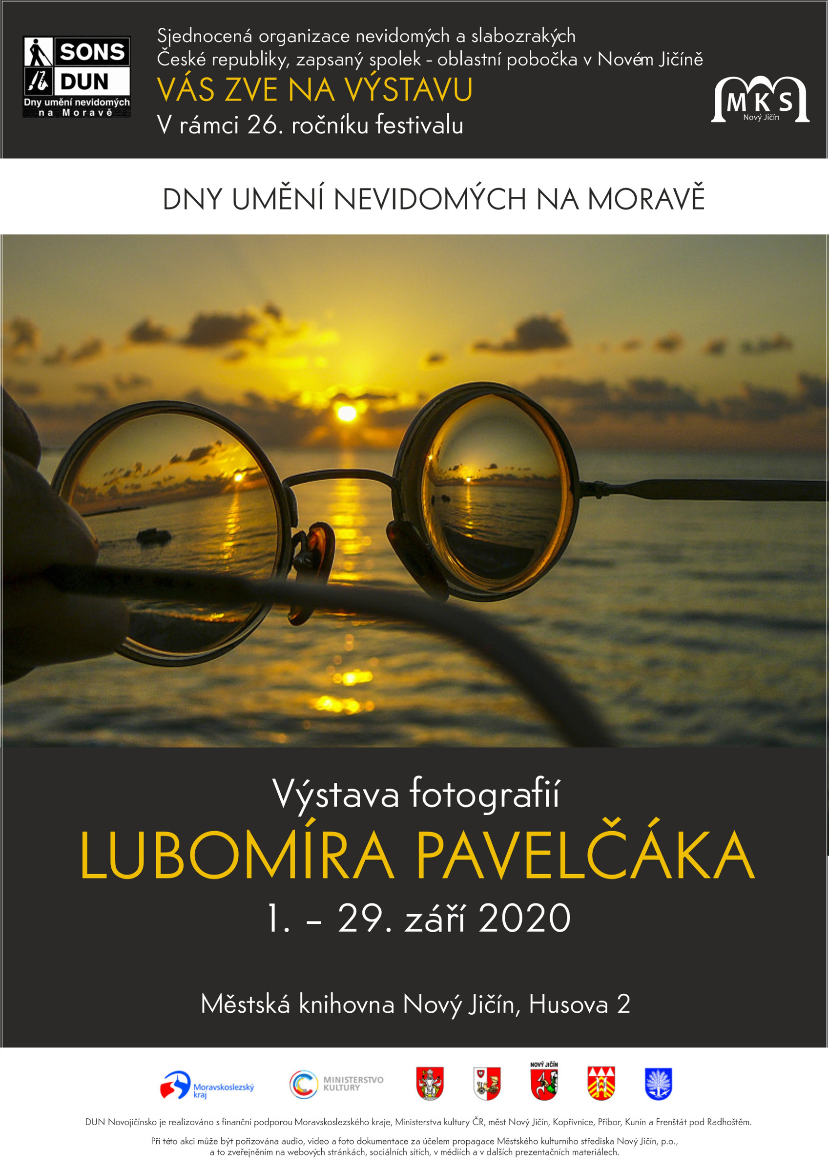 Pozvánka na DUN výstavu Lubomíra Lichoočka Pavelčáka v Novém Jičíně