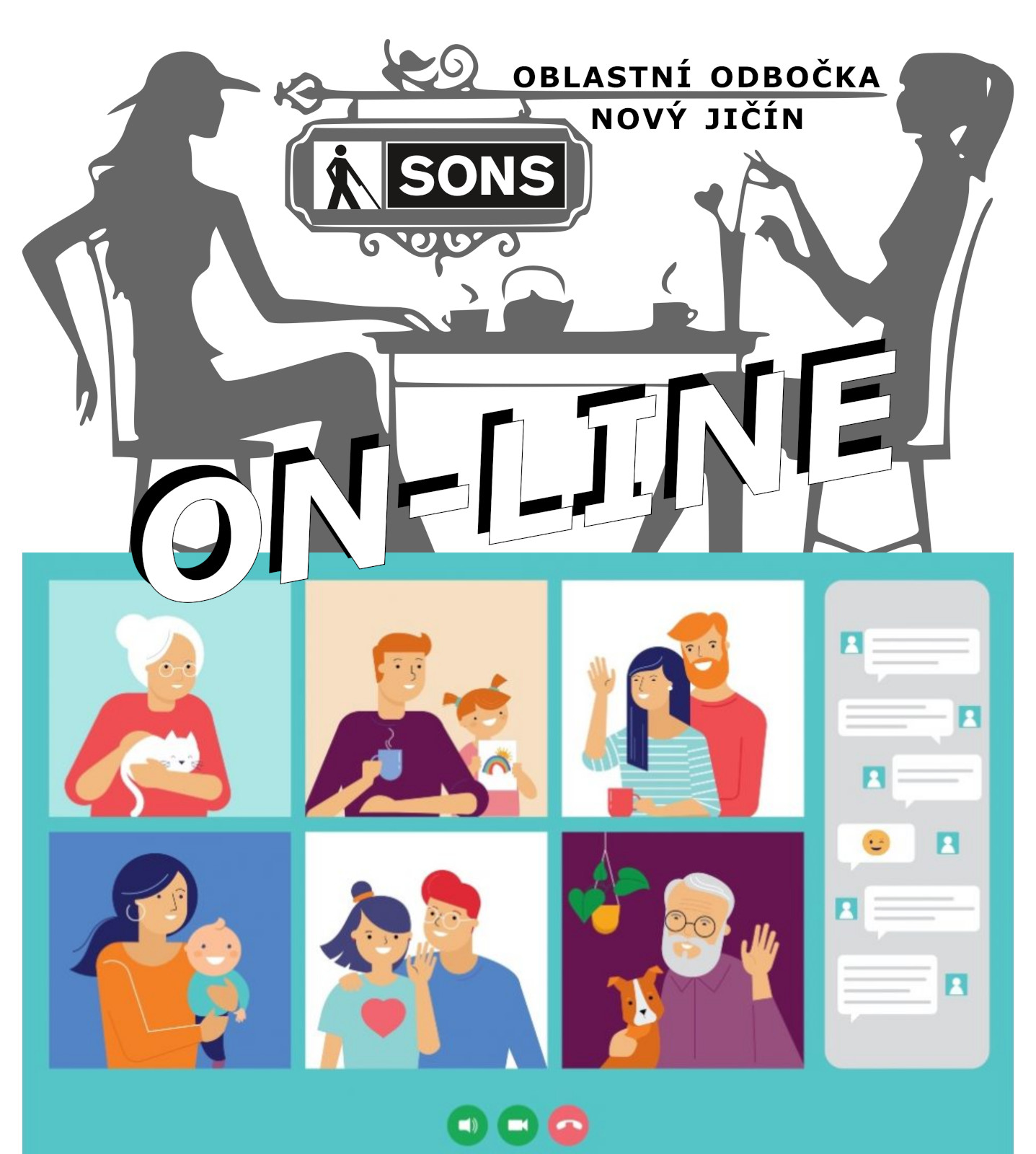 Ilustrativní grafika k On line diskusnimu klubu.