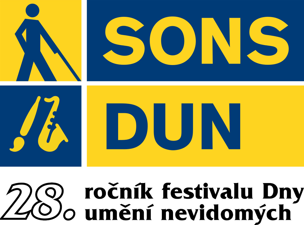 Logo festivalu Dny umění nevidomých s označením 28. ročníku v roce 2022.